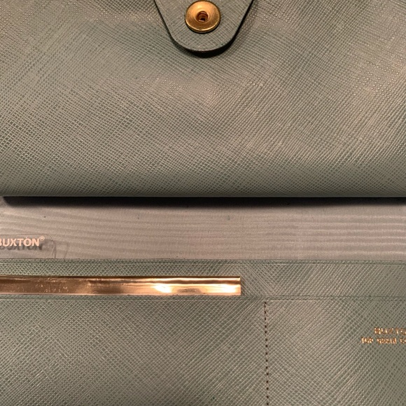 Buxton vintage aqua wallet with flowers - Picture 3 of 7